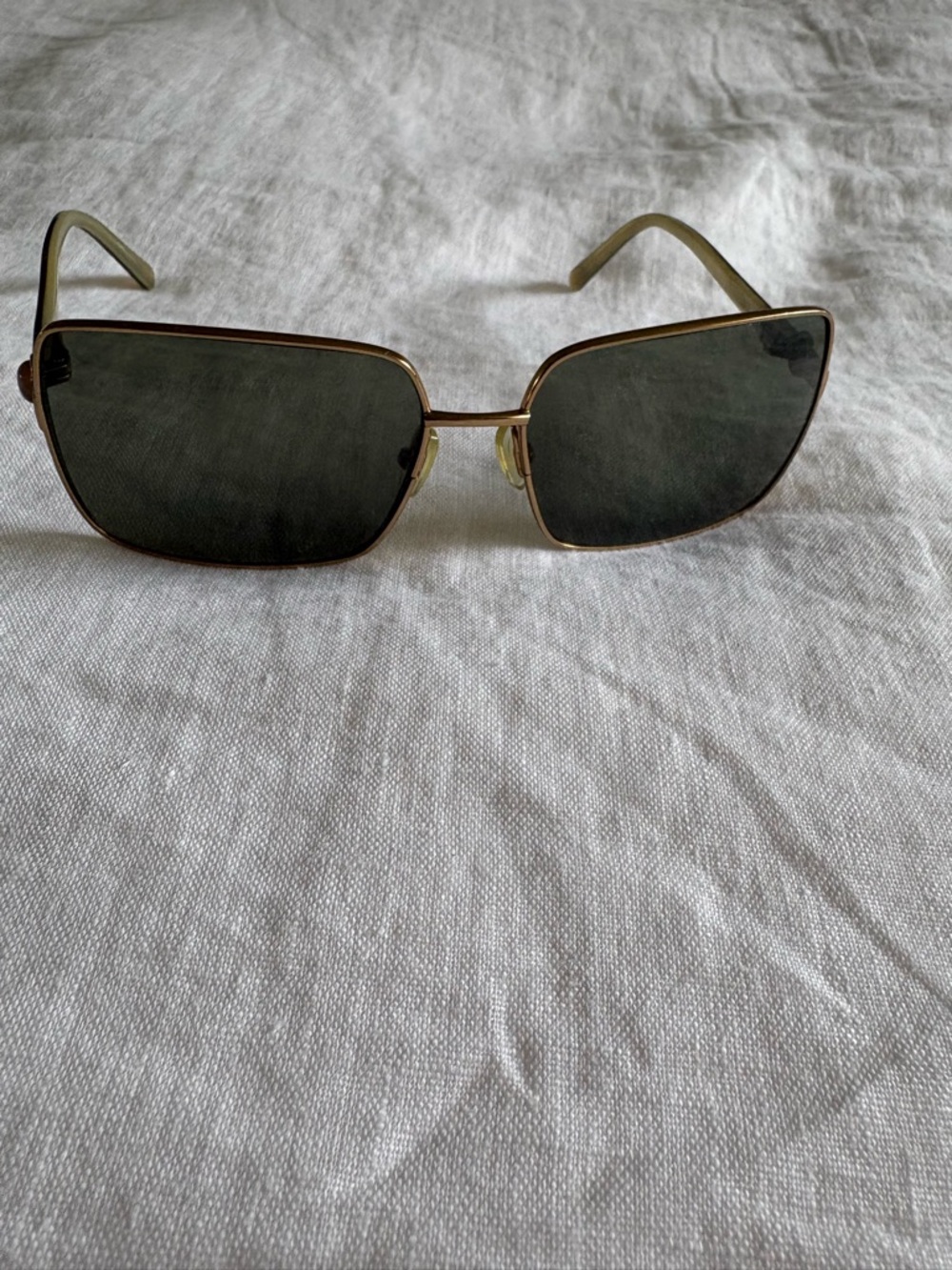 Lily Pulitzer Gold Frame Sunglasses with Dark Green Lenses